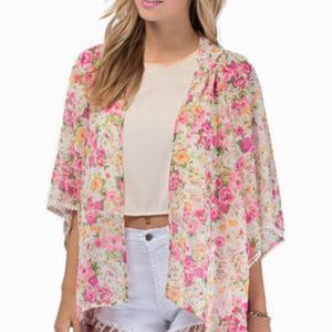Tobi Love not lost floral kimono size S